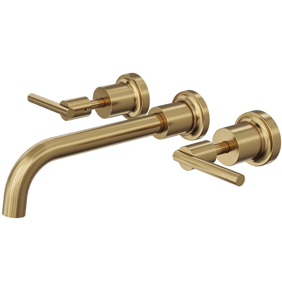 Linsol Tre Lever Handle Bath Set - Brushed Brass
