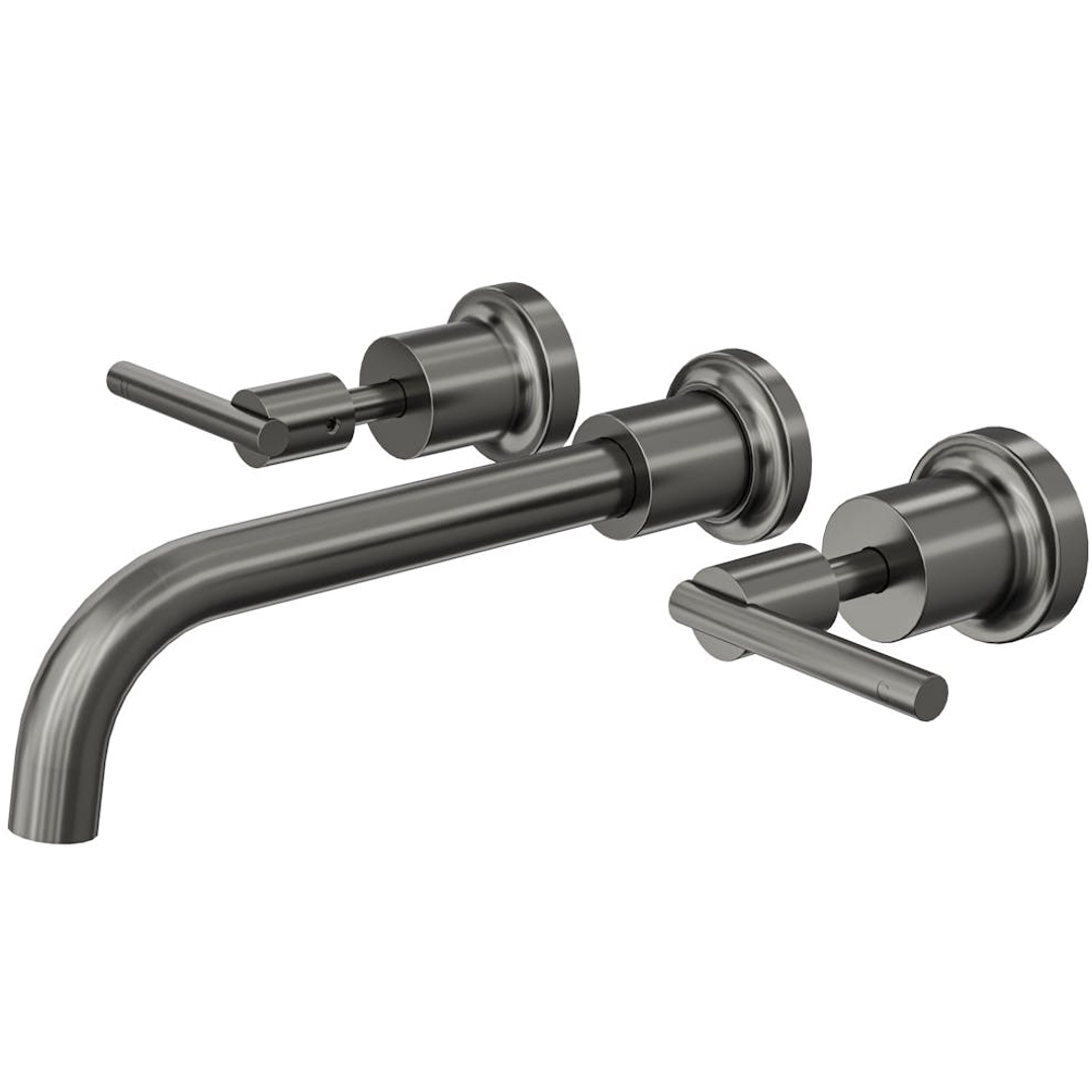 Linsol Tre Lever Handle Bath Set - Gunmetal