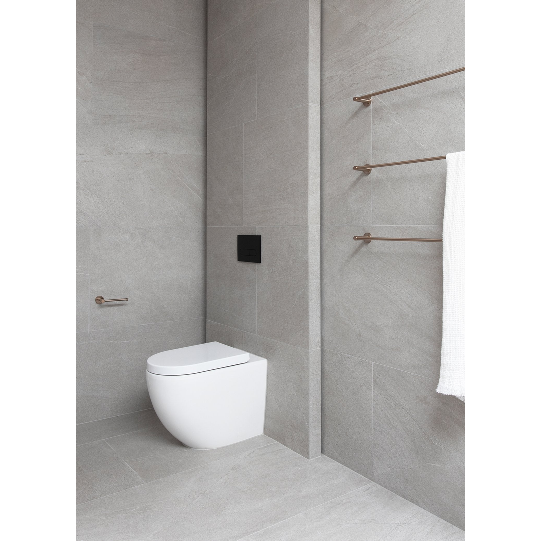 Meir Round Single Towel Rail 900Mm Champagne