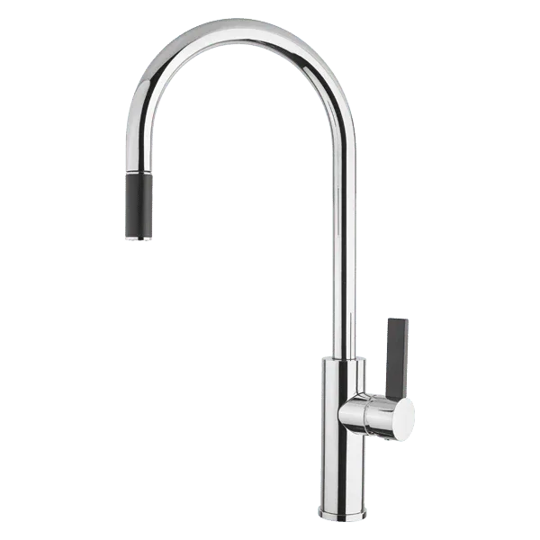 Abey Armando Vicario Luz G/Neck P/Out Mixer Brushed Chrome - Burdens Plumbing