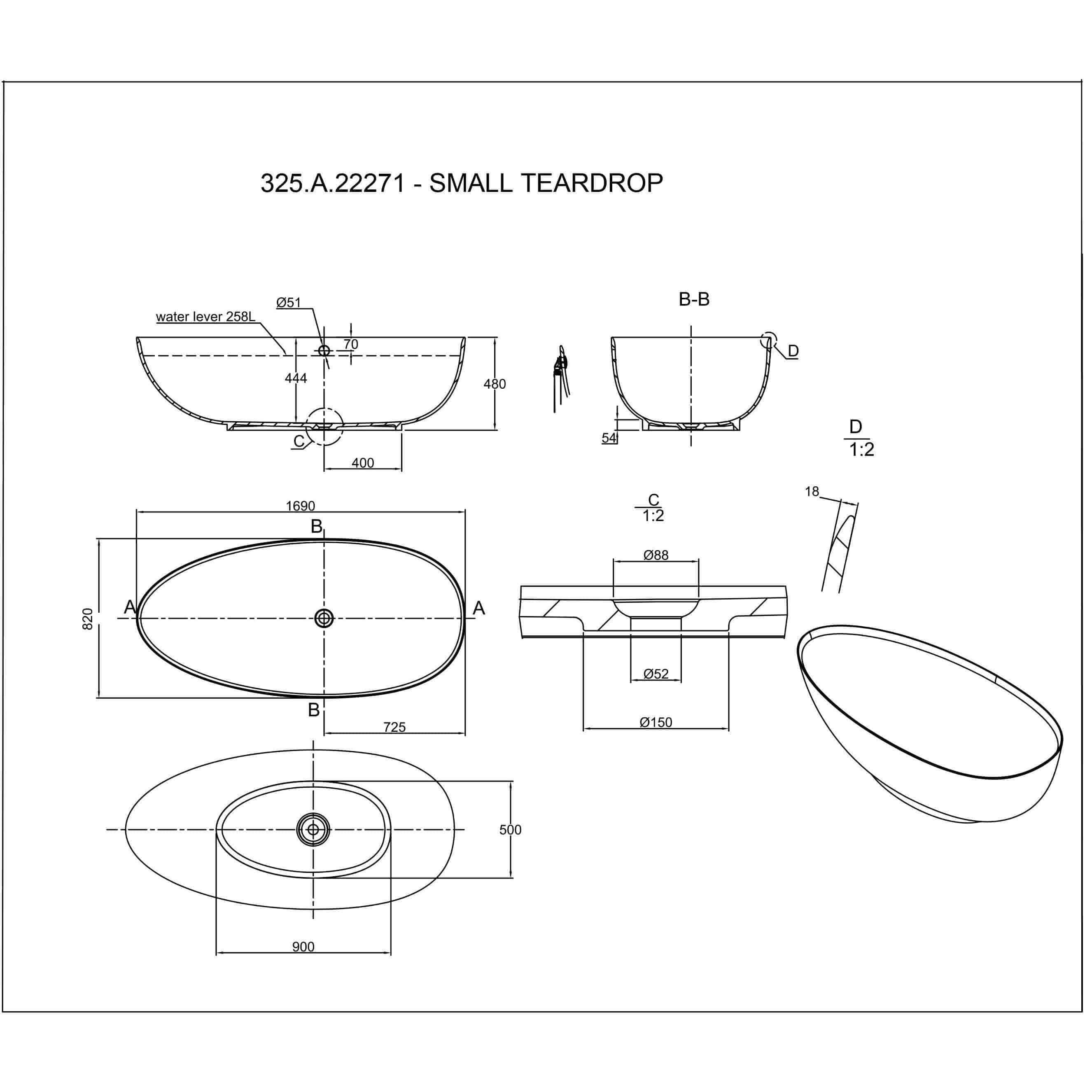 Abey Barwon Tear Drop - Burdens Plumbing