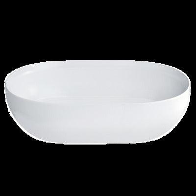Abey Clearstone Byron Basin With Plug And Waste Matte White 26313P - Burdens Plumbing