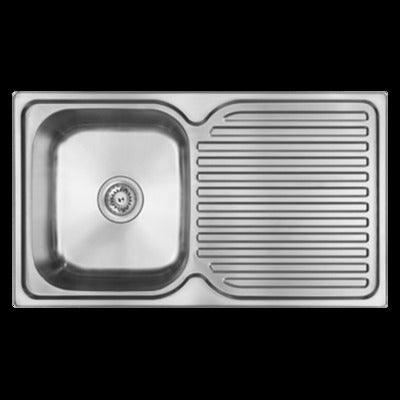 Abey Entry Single Right Bowl Sink 840mm X 480mm En100R - Burdens Plumbing