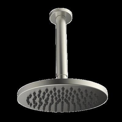 Abey Gareth Ashton 200mm Drop Vertical Overhead Shower Brushed Nickel - Burdens Plumbing