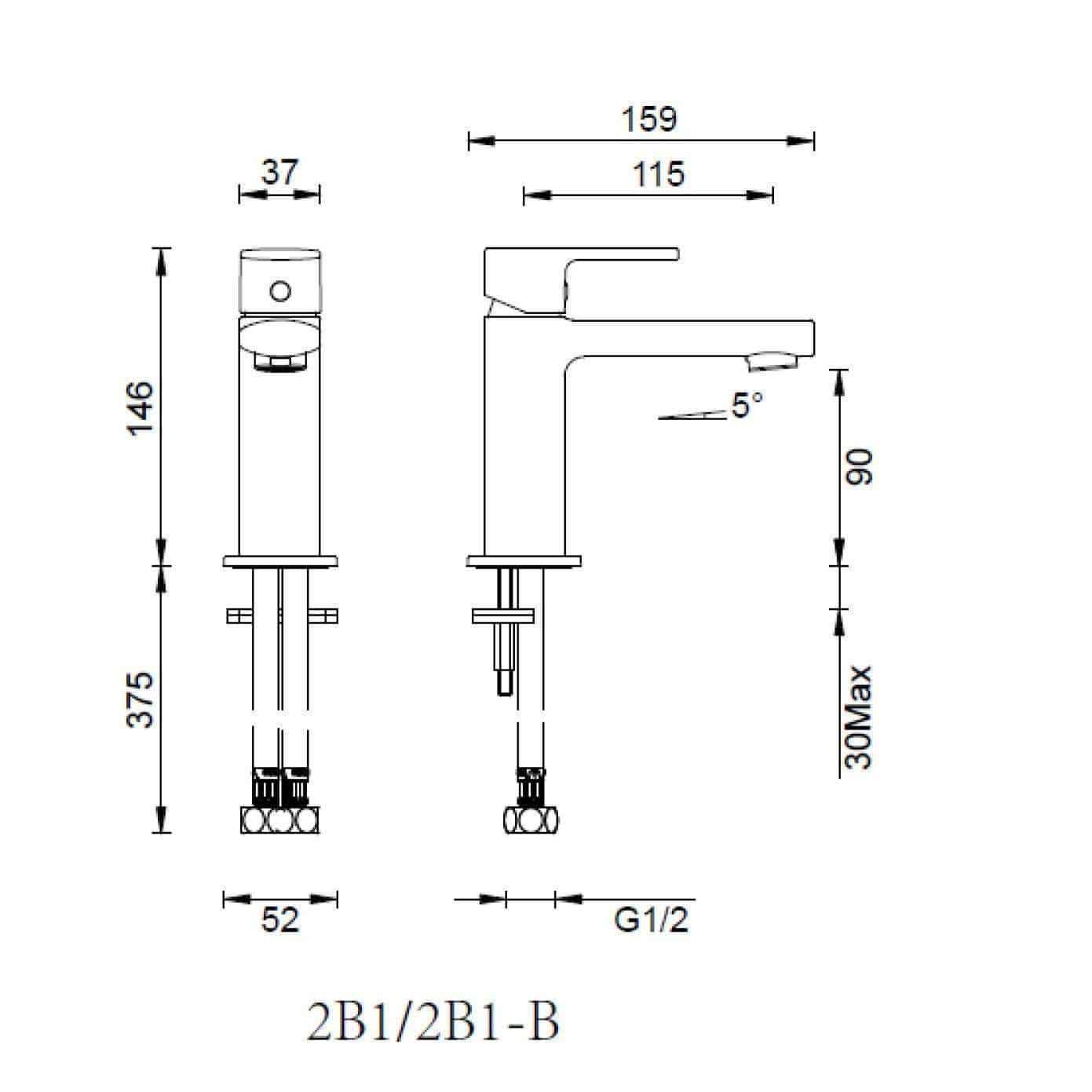 Abey Gareth Ashton Madison Avenue Basin Mixer Chrome - Burdens Plumbing