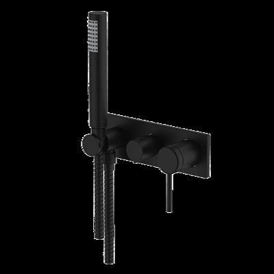 Abey Poco 3 Hole Bath / Shower Set Black 6Bs-Ws-B - Burdens Plumbing
