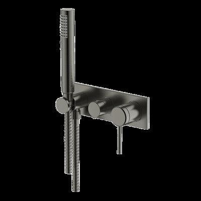 Abey Poco 3 Hole Bath / Shower Set Gun Metal 6Bs-Ws-Gm - Burdens Plumbing