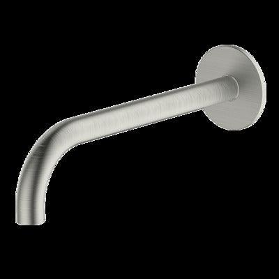 Abey Poco Curved 220mm Basin Spout Brushed Nickel 6S-C220-Bn - Burdens Plumbing