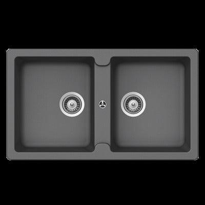 Abey Schock Typos Double Bowl Sink Croma Tn200Cr - Burdens Plumbing