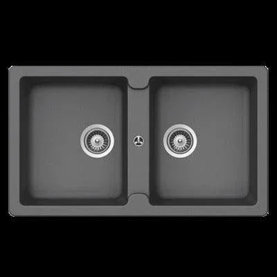 Abey Schock Typos Double Bowl Sink Croma Tn200Cr - Burdens Plumbing