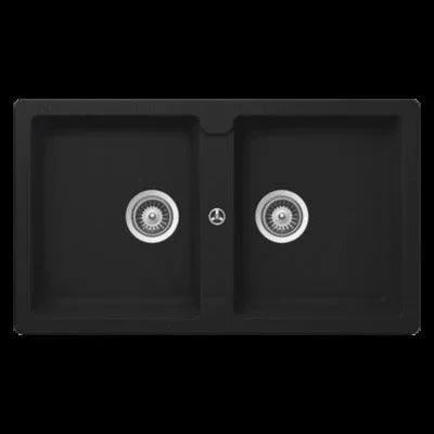 Abey Schock Typos Double Bowl Sink Onyx Tn200B - Burdens Plumbing