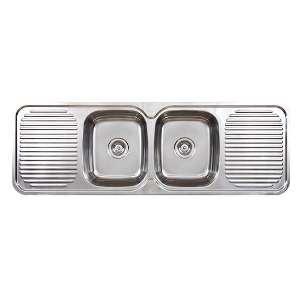 Acero S/S Sink 2B-2D 1500X500 1T By Seima(Seima P#:Sks-002-1T) - Burdens Plumbing