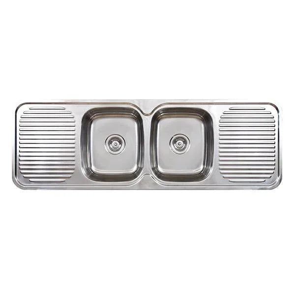 Acero S/S Sink 2B-2D 1500X500 1T By Seima(Seima P#:Sks-002-1T) - Burdens Plumbing