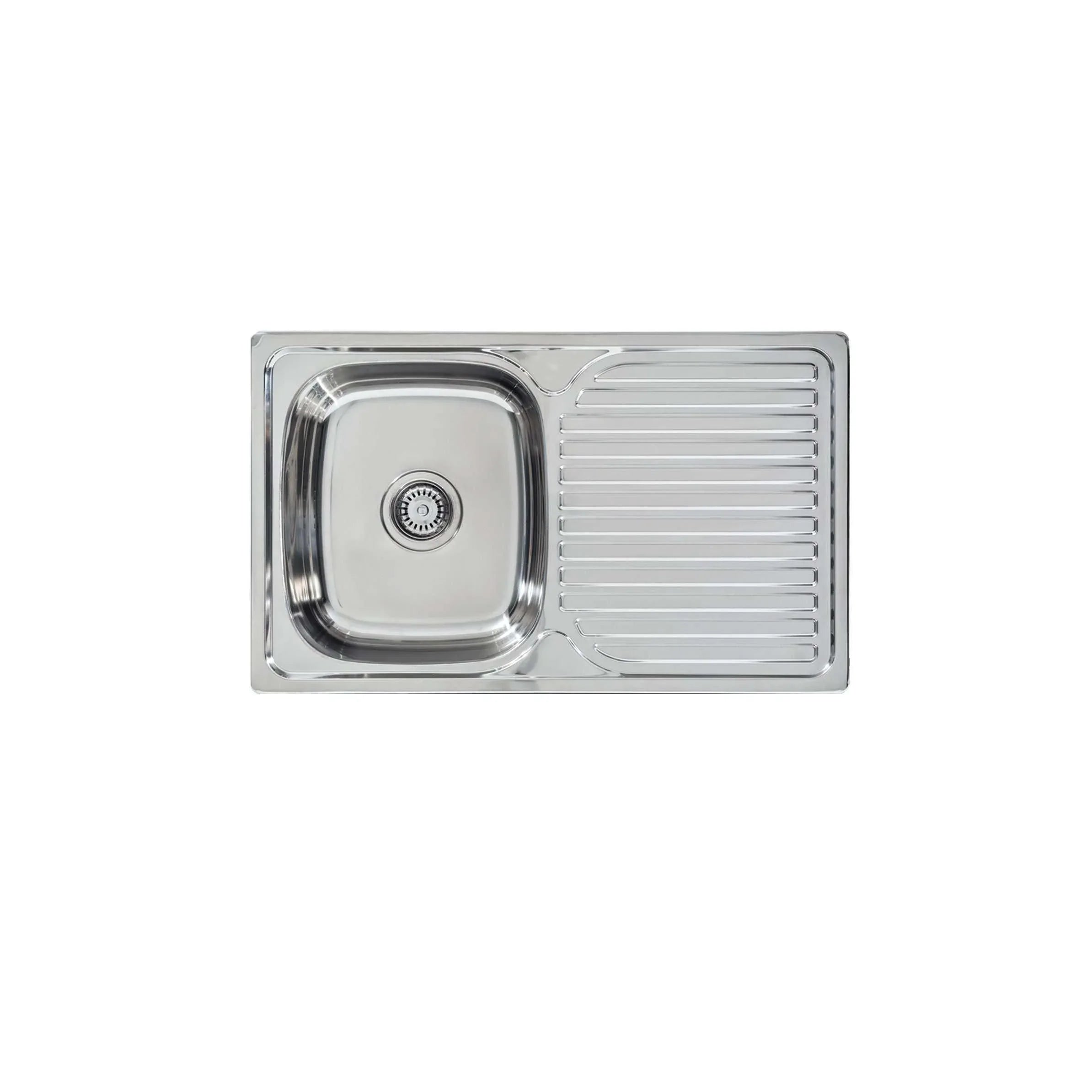 Acero Stainless Steel 800 Sink Right Hand Drainer 800 X 480 - Burdens Plumbing