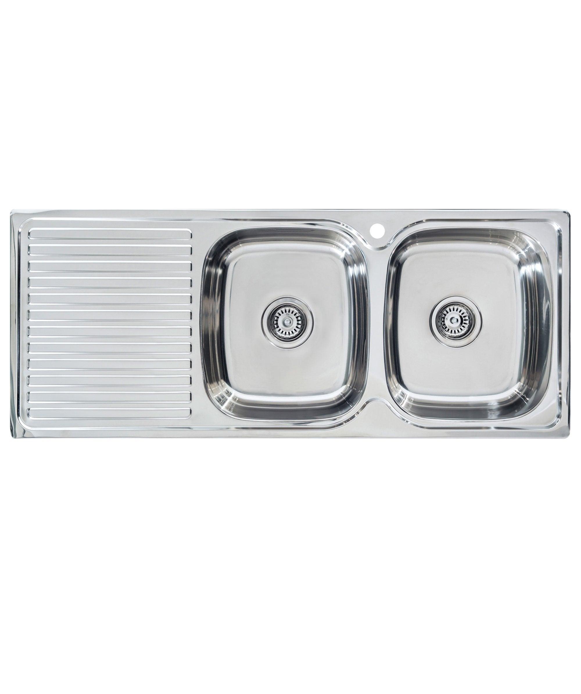 ACERO STAINLESS STEEL SINK LEFT HAND DRAINER 1200 X 480 - Burdens Plumbing