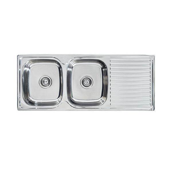 ACERO STAINLESS STEEL SINK RIGHT HAND DRAINER 1200 X 480 - Burdens Plumbing