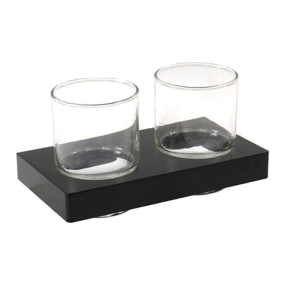 Arcisan Eneo Double Glass Holder Matt Black - Burdens Plumbing