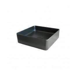 Arcisan Xoni 40X40 Thin Square Above Counter Basin Matt Black - Burdens Plumbing