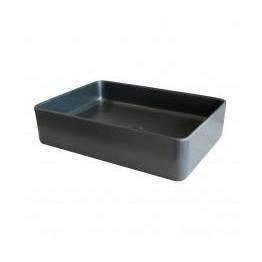 Arcisan Xoni Thin Rect Above Counter Basin 500X350 Matt Black - Burdens Plumbing