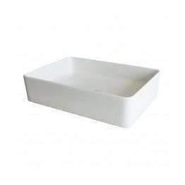 Arcisan Xoni Thin Rect Above Counter Basin 500X350 Matt White - Burdens Plumbing