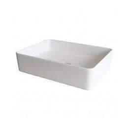 Arcisan Xoni Thin Rect Above Counter Basin 500X350 White - Burdens Plumbing