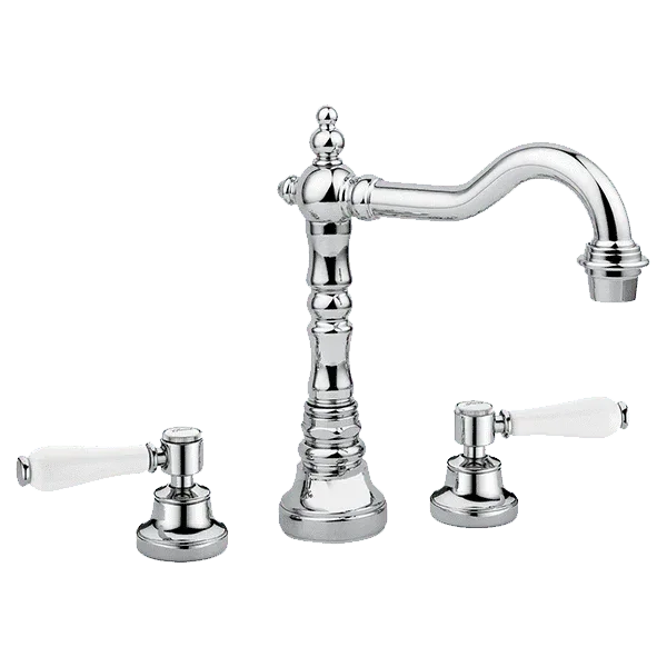 Armando Vicario Provincial 3 Piece Basin Set With Lever Handles - Burdens Plumbing
