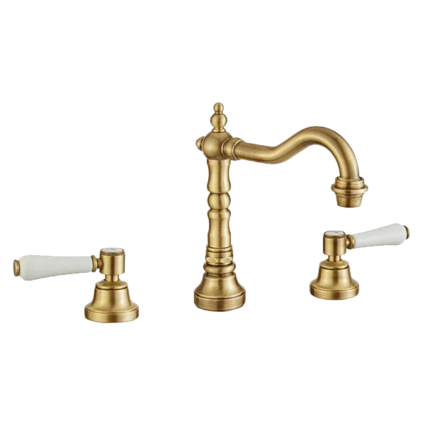 Armando Vicario Provincial 3 Piece Basin Set With Lever Handles - Burdens Plumbing