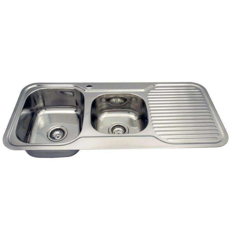 Aspire La Rosa 1 3/4 Bowl 1080X480 S/Steel Sink 1Th Right Hand B - Burdens Plumbing