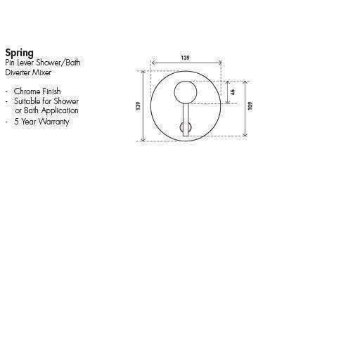 Aspire Spring Pin Lever Shower/Divertor Mixer - Burdens Plumbing