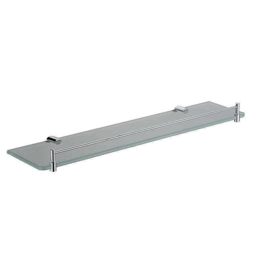 Aspire Unity Round Glass Shelf 500mm Chrome **23103** - Burdens Plumbing