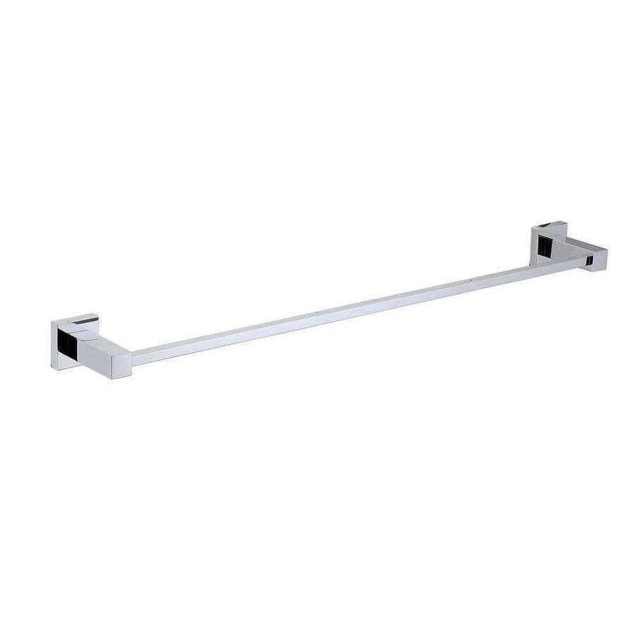 Aspire Unity **Square** Single Towel Rail 800mm Chrome **24801** - Burdens Plumbing