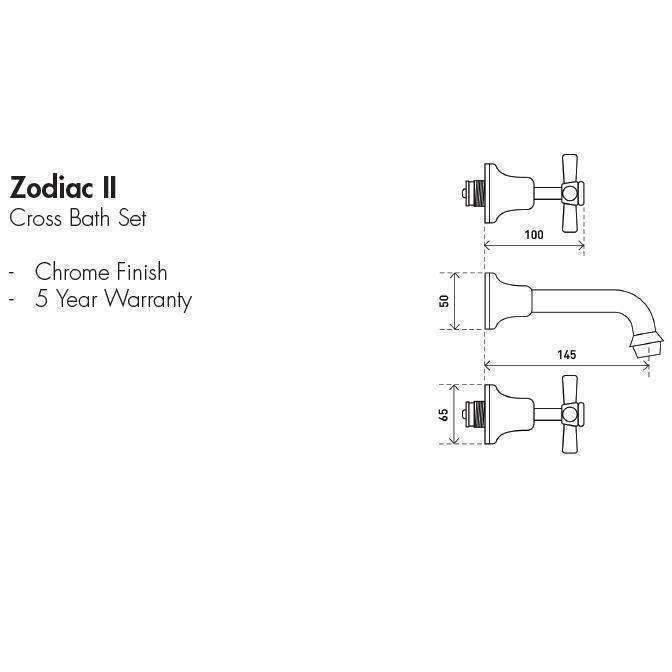 Aspire Zodiac Ii - Chrome Bath Set **Tp1475** - Burdens Plumbing