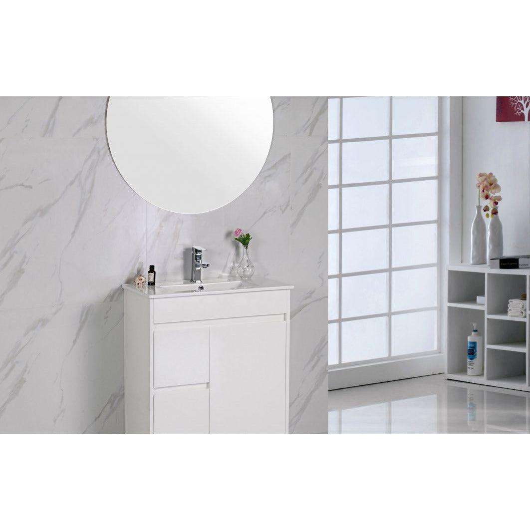 Aulic Maya Finger Pull Cabinet Only Left Hand Drawer 880X355X855mm - Burdens Plumbing