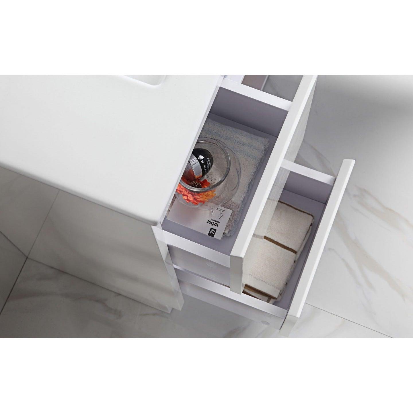 Aulic Maya Finger Pull Cabinet Only Left Hand Drawer 880X355X855mm - Burdens Plumbing