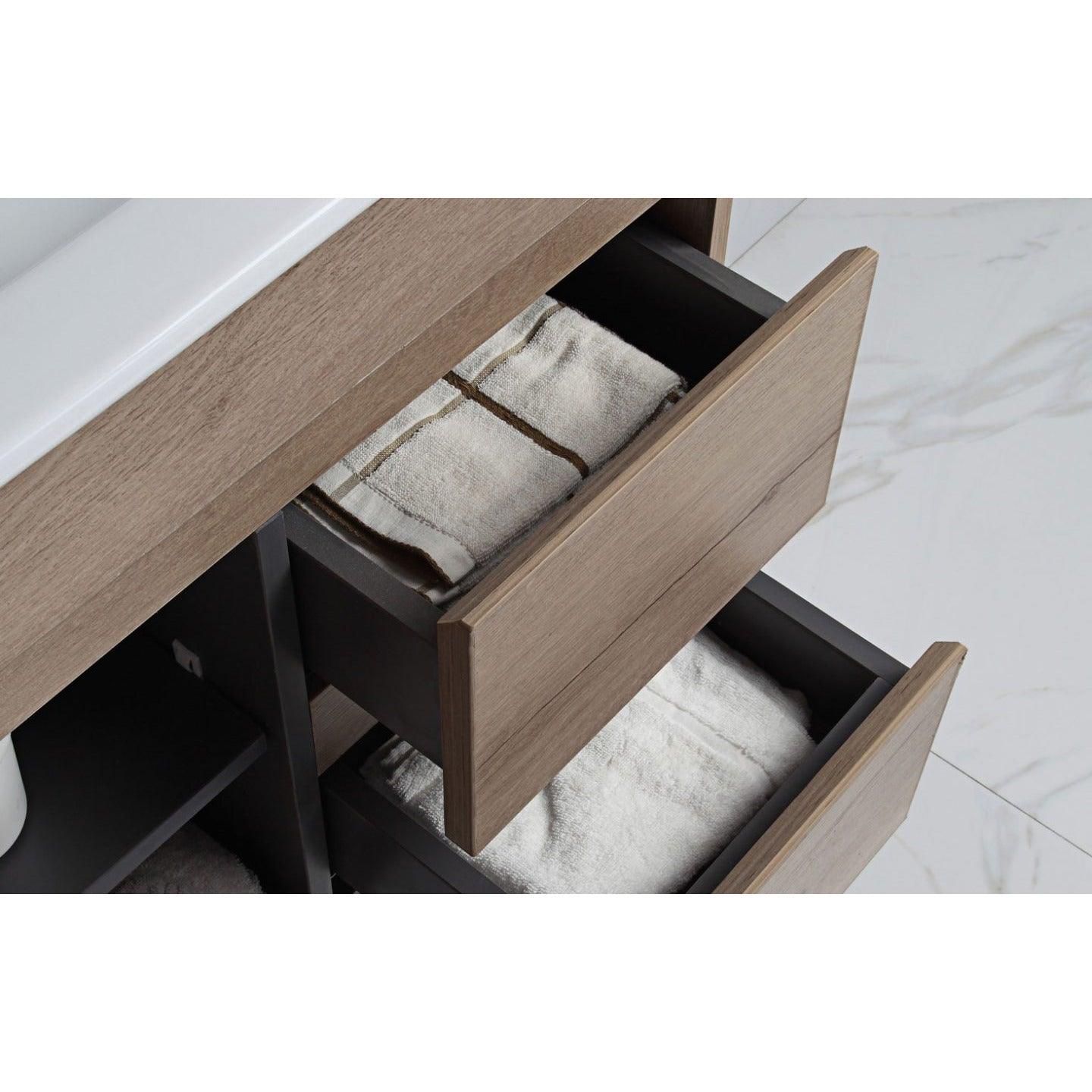 Aulic York Wall Hung Finger Pull Cabinet Only 880X355X540mm - Burdens Plumbing