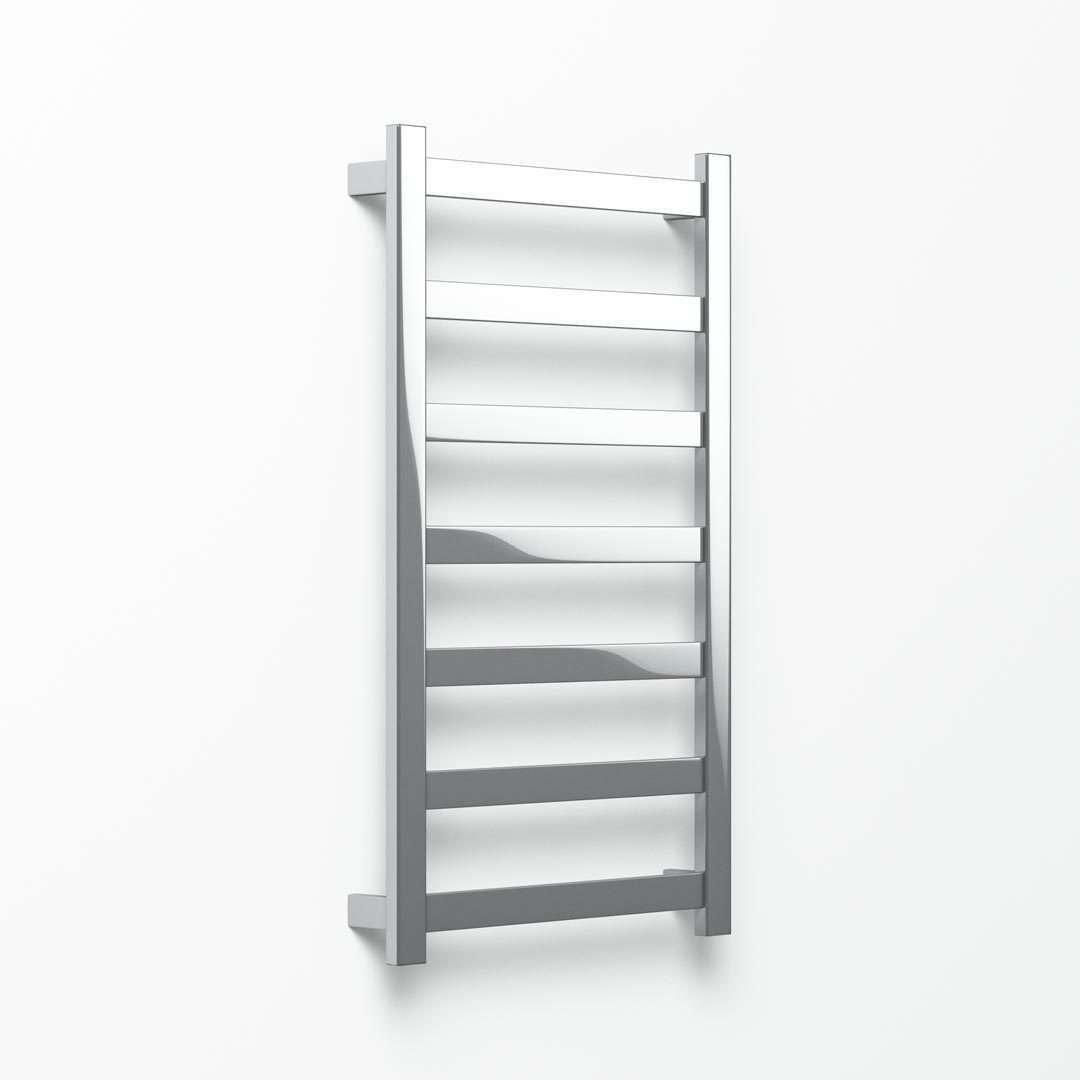 Avenir Hybrid Heated 7 Bar Towel Rail 102X60Cm Mirror Stainless - Burdens Plumbing