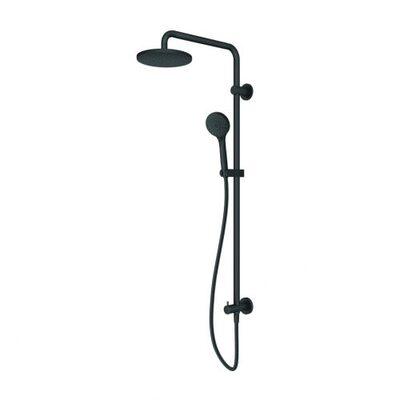 Bathe Aquas Luft 200 3 Twin Shower Bottom Inlet Matt Black Ba0106Mb - Burdens Plumbing
