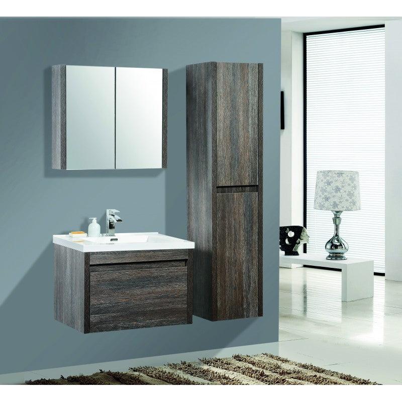 Belbagno Alexandra Side Cabinet Silver Oak 400 X 350 X 1760 - Burdens Plumbing