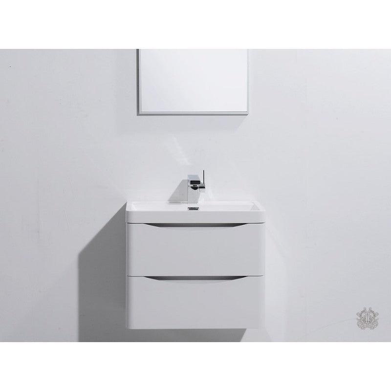 Belbagno Ancona 600mm Wall Hung Vanity Gloss White 600 X 420 X 450 - Burdens Plumbing