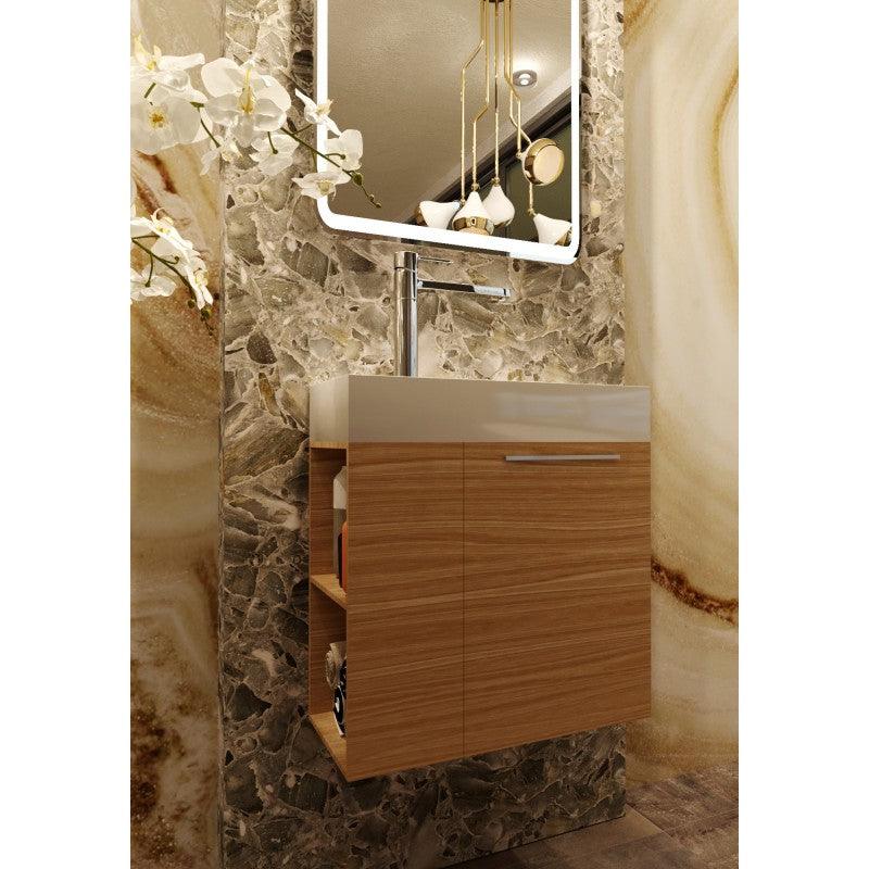 Belbagno Maria Wall Hung Vanity 600X256X520mm - Burdens Plumbing