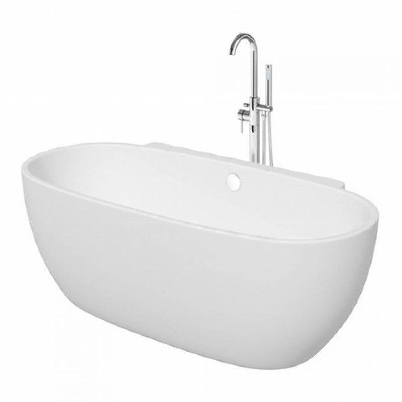 Belbagno Palermo 1750mm Free Standing Bath Gloss White - Burdens Plumbing