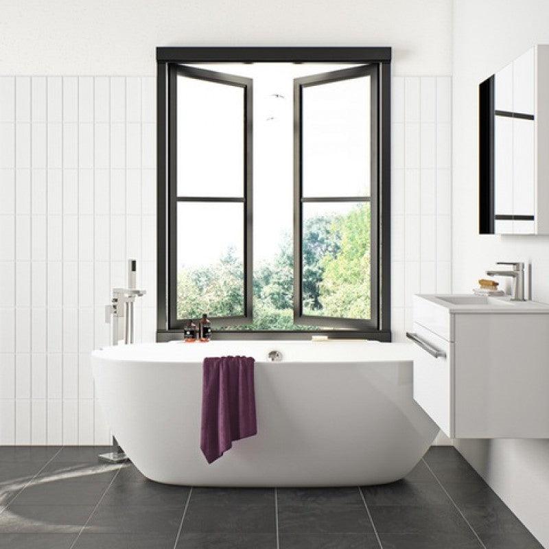 Belbagno Palermo 1750mm Free Standing Bath Gloss White - Burdens Plumbing