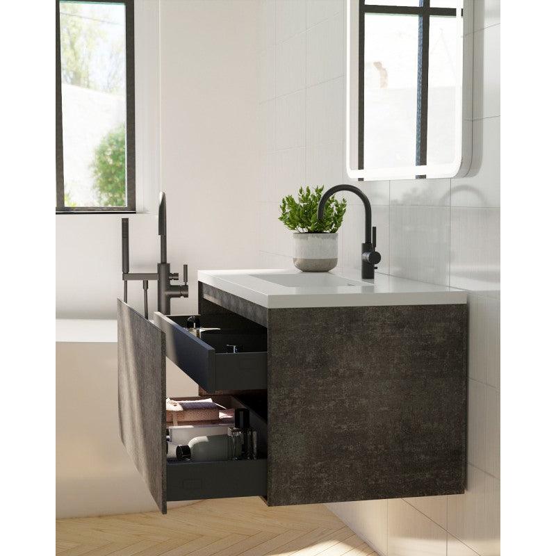 Belbagno Prado Mable Oak 750mm Wall Hung Vanity 750 X 480 X 450 - Burdens Plumbing