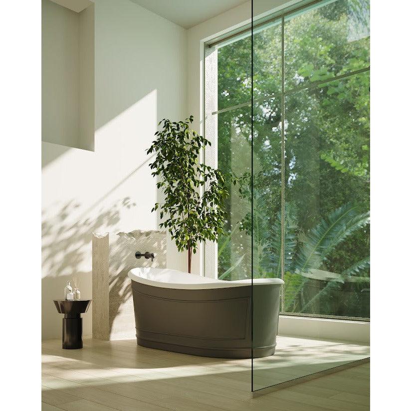 Belbagno Ritz 1670 X 720 X 560 Freestanding Bath Matt Grey Bb32-M - Burdens Plumbing