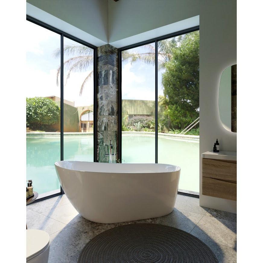 Belbagno Romano 1700 X 780 X 710 F/Standing Bath Gloss White Bb15 - Burdens Plumbing