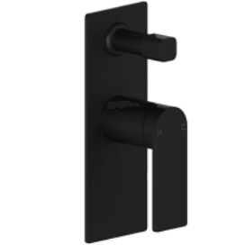 Bella Vista Cresta Shower Flick Mixer With Diverter Black - Burdens Plumbing