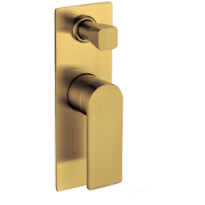 Bella Vista Cresta Shower Flick Mixer With Diverter Brushed Gold - Burdens Plumbing