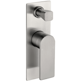 Bella Vista Cresta Shower Flick Mixer With Diverter Brushed Nickel - Burdens Plumbing