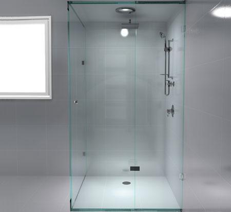 Bella Vista Custom Frameless Shower 600mm- 900mm - Burdens Plumbing
