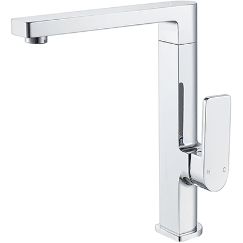 Bella Vista Ikon Flores Square Neck Sink Mixer Chrome - Burdens Plumbing